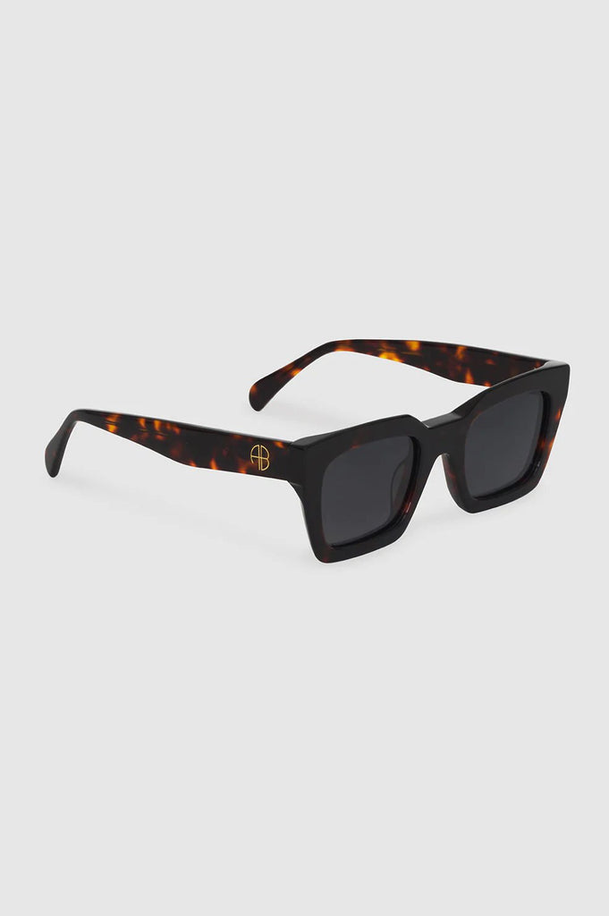 anine bing indio sunglasses dark tortoise side view