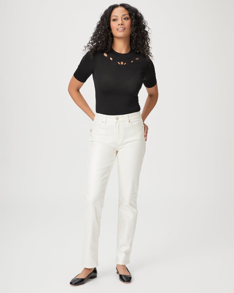 paige cindy 30 pearl white coating jeans