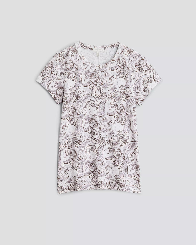 rag and bone all over paisley tee in pink multicolored product view