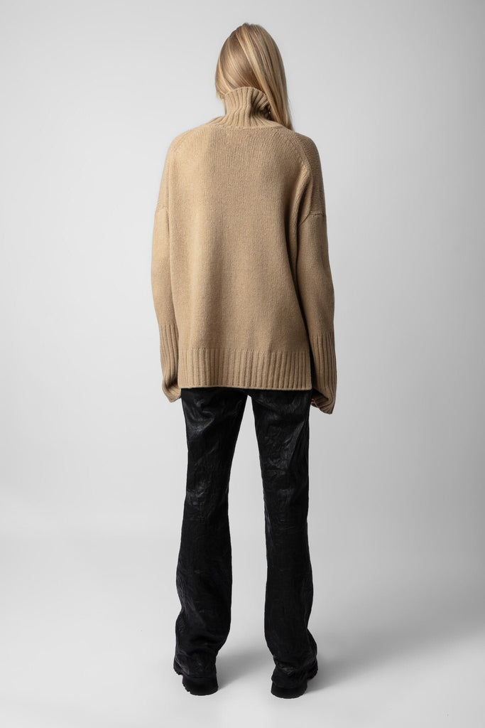 zagid-and-voltaire-alma-sweater-in-nut-brown-merino-wool-sweater-mock-neckline-long-sleeves-side-vents-ribbed-trim-and-thumbholes-intarsia-jacquard-cherry-motifs-and-pointelle-ZV-signature